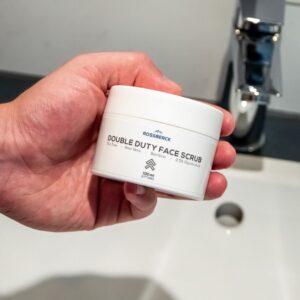 Face Scrub in hand