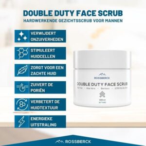 Double Duty Face Scrub werking